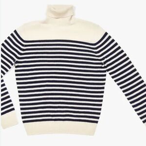 Mott & Bow Cashmere Stripe Turtleneck